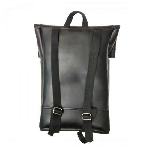 Foldtop Black Backpack