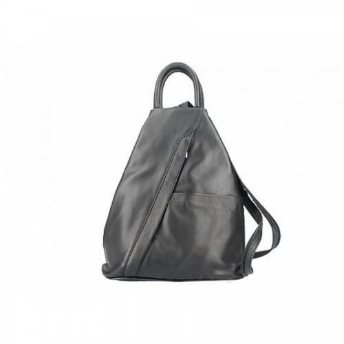 Fani Leather Backpack Black
