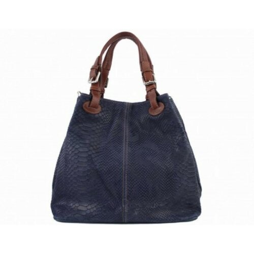 Zana Leather Handbag Blue
