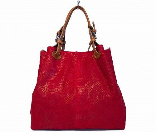 Zana Leather Handbag Red