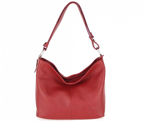 Lora Leather Shoulder Bag Red