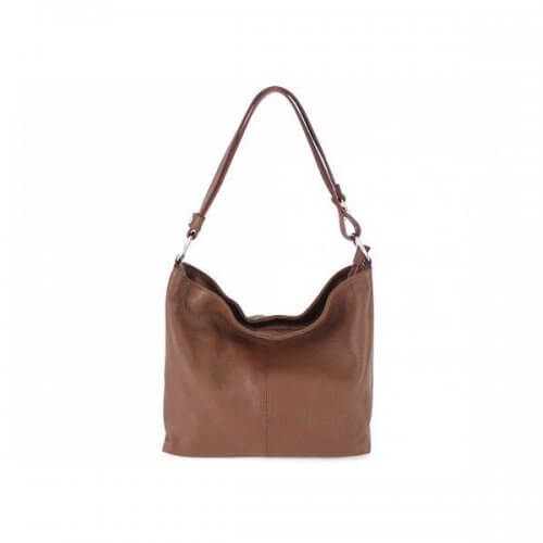 Lora Leather Shoulder Bag Brown