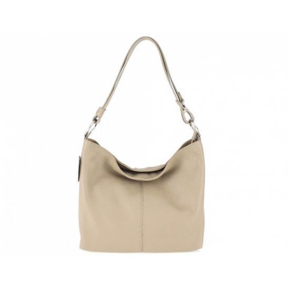 Lora Leather Shoulder Bag Taupe | Traveller Store