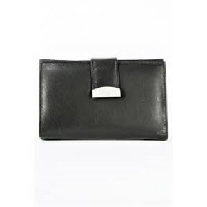 Ginis Black  Leather Wallet for Women CG6041