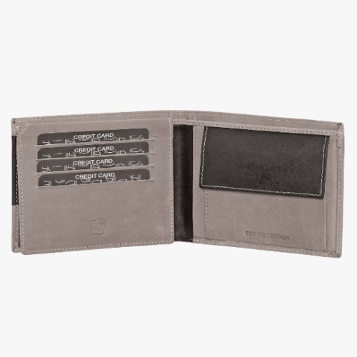 Bartuggi Men’s Leather Wallet Grey 1055